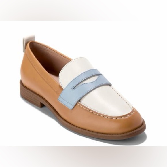 Cole Haan Stassi Penny Loafer Ivory Multicolor Leather preppy office